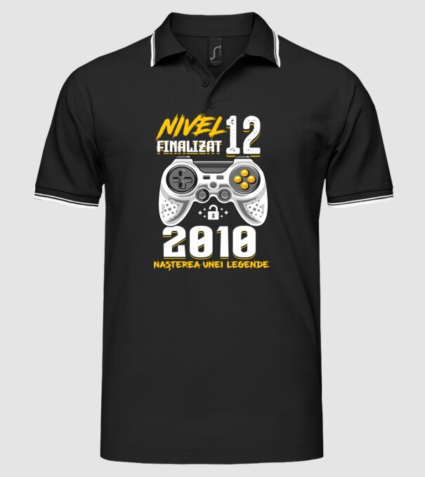 Nivel 12 finalizat. 2010 nașterea unei legende model negru pe tricou