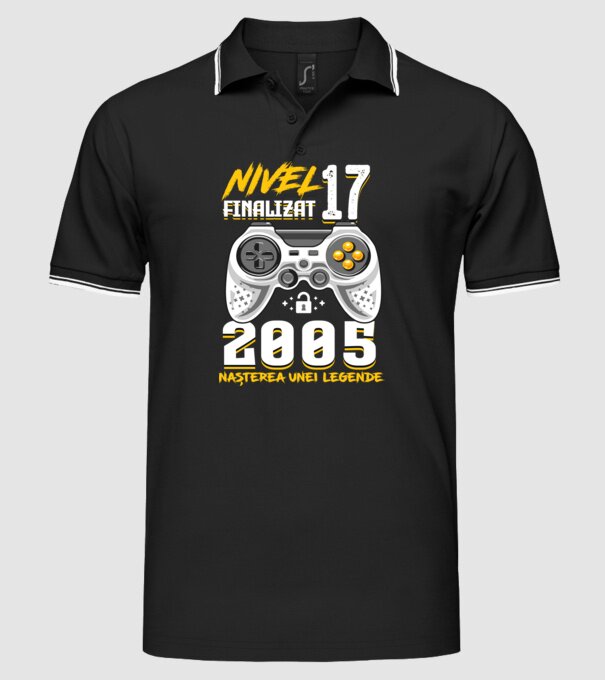 Nivel 17 finalizat. 2005 nașterea unei legende model negru pe tricou