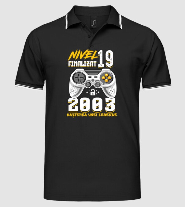 Nivel 19 finalizat. 2003 nașterea unei legende model negru pe tricou