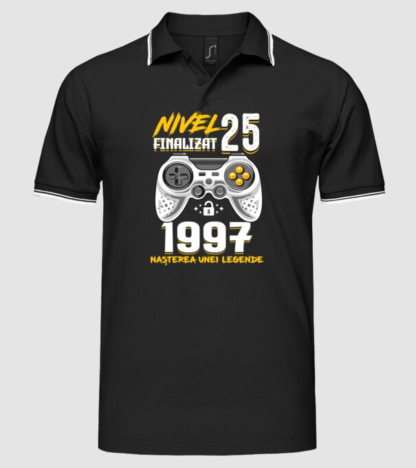 Nivel 25 finalizat. 1997 nașterea unei legende model negru pe tricou