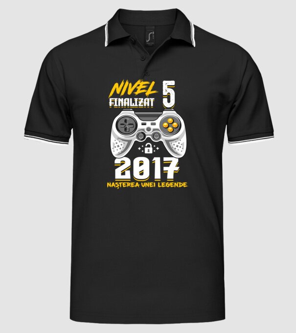 Nivel 5 finalizat. 2017 nașterea unei legende model negru pe tricou