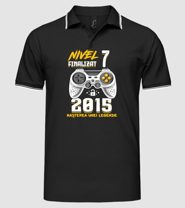 Nivel 7 finalizat. 2015 nașterea unei legende model negru pe tricou