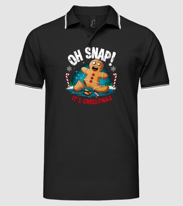 Oh snap! It's christmas Negru model negru pe tricou