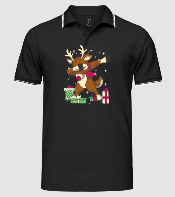 Rudolph DAB model negru pe tricou