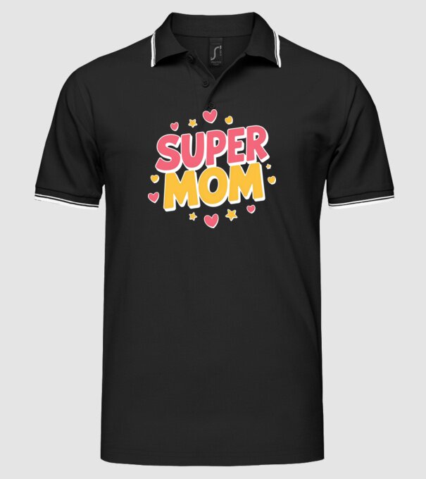 Super Mom Negru model negru pe tricou