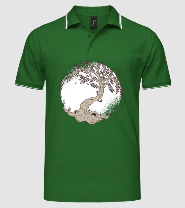 Copacul vieții model verde pe tricou