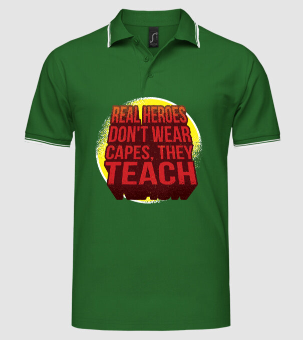 Adevărații eroi predau model verde pe tricou