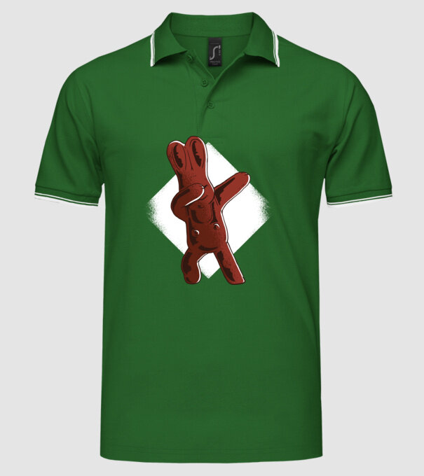 Iepuraș de Ciocolată model verde pe tricou