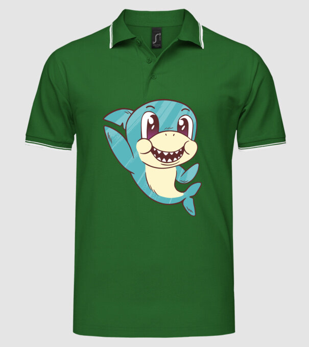 Rechin bebe drăguț model verde pe tricou