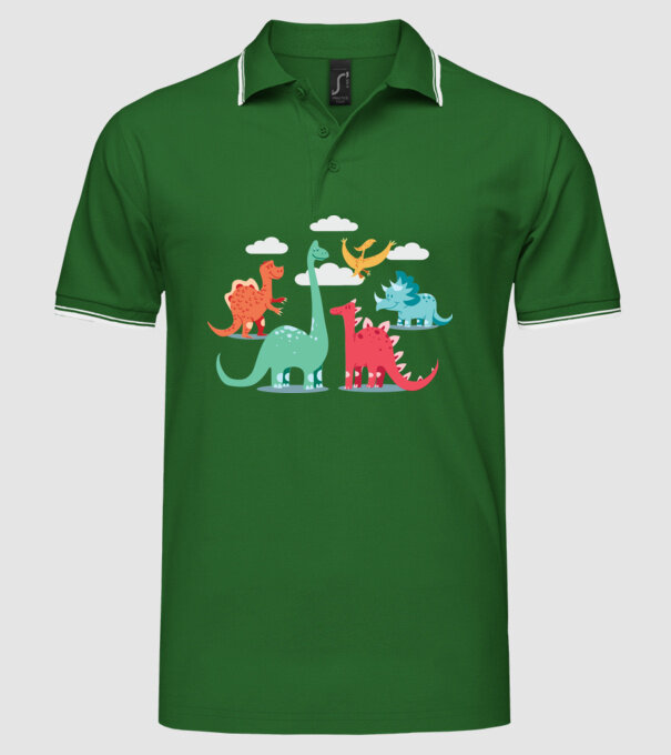 Dinozauri model verde pe tricou