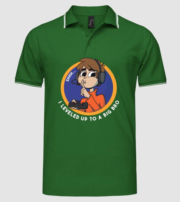 Gamer Frate mai mare model verde pe tricou