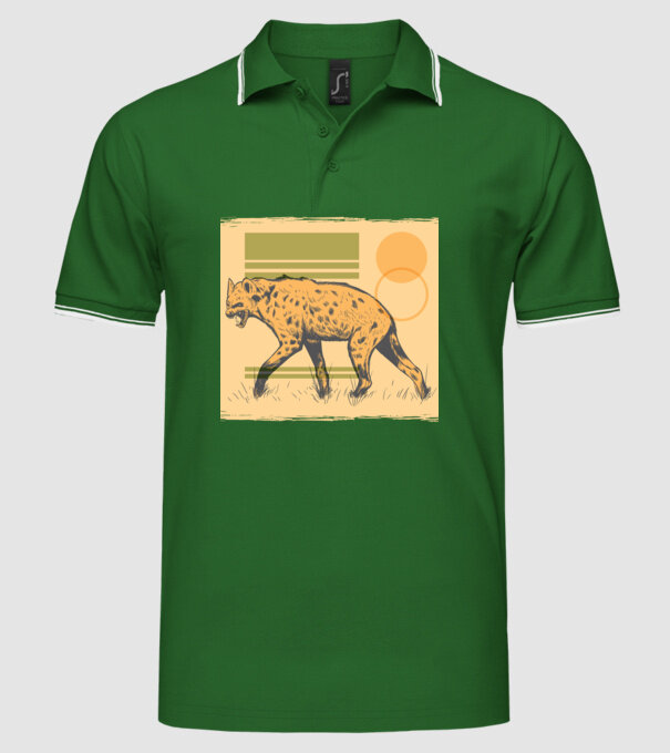 Hienă model verde pe tricou