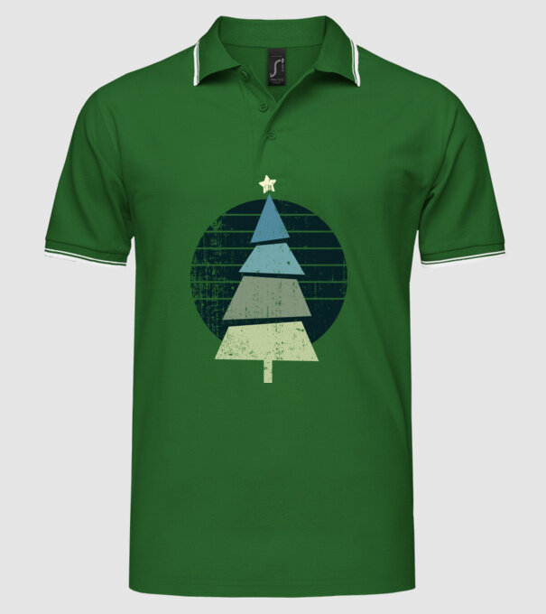Pom de Crăciun model verde pe tricou