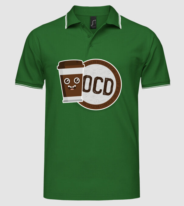 Cafea Dragoste și dependență model verde pe tricou