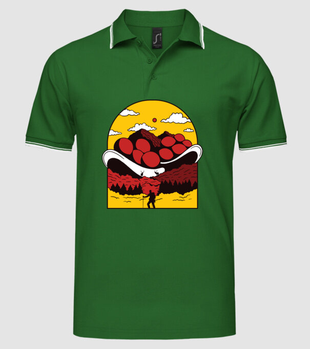 Excursie în munți model verde pe tricou