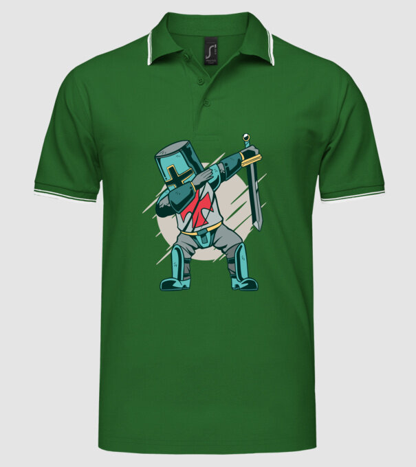 Cavaler DAB model verde pe tricou