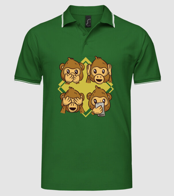 Icoane maimuță model verde pe tricou