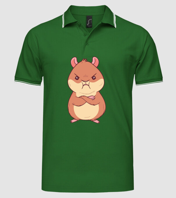 Hamster furios model verde pe tricou