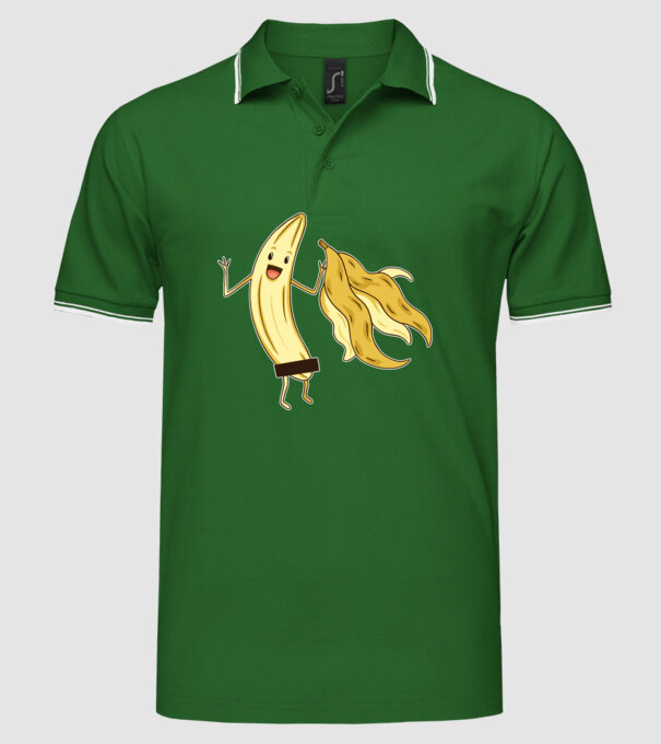 Banană goală model verde pe tricou
