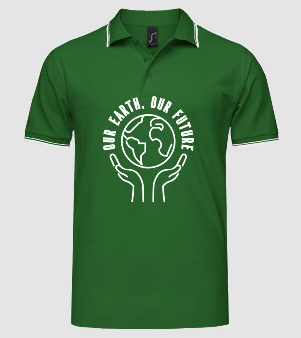 Our earth Our Future - Ziua Pământului model verde pe tricou
