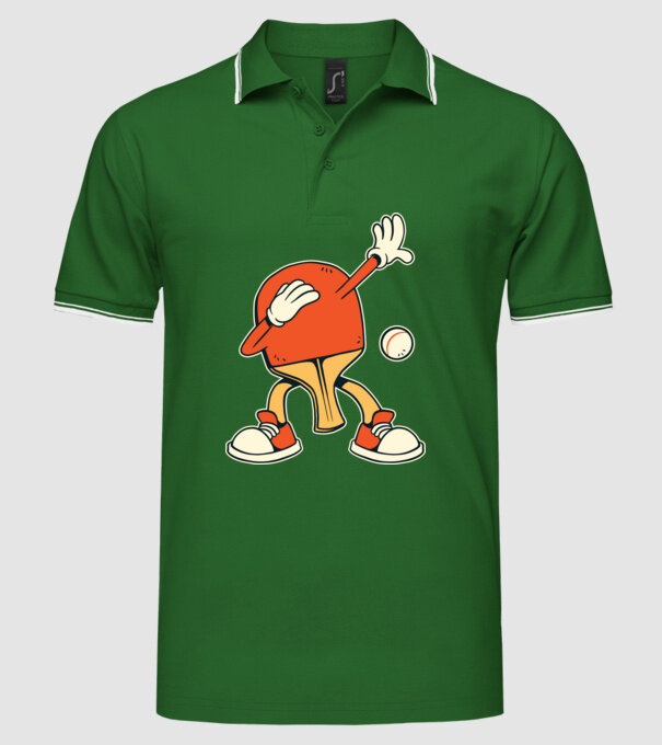 Ping Pong DAB model verde pe tricou