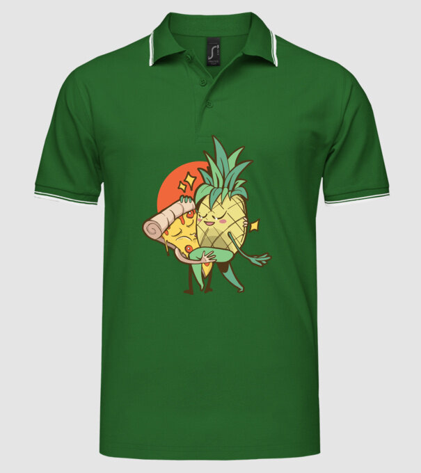Pizza Ananas Dans model verde pe tricou