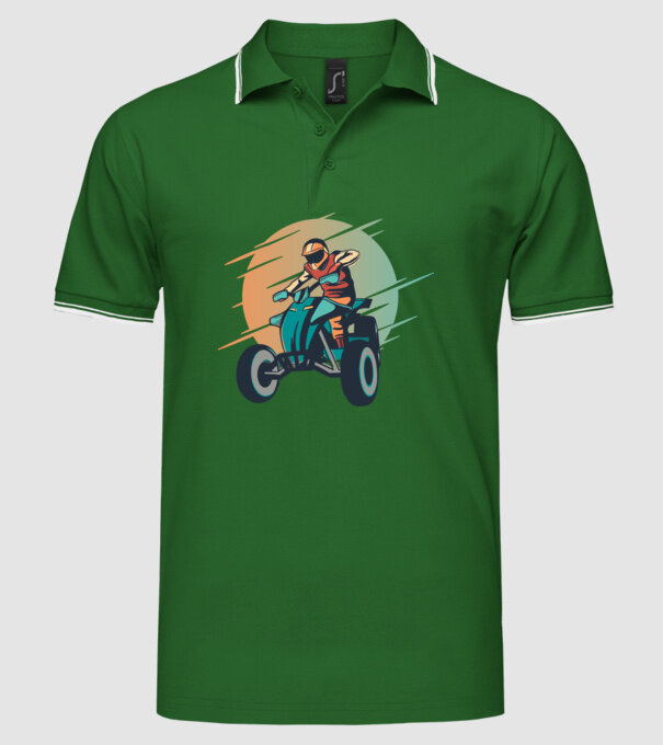Concurent ATV model verde pe tricou