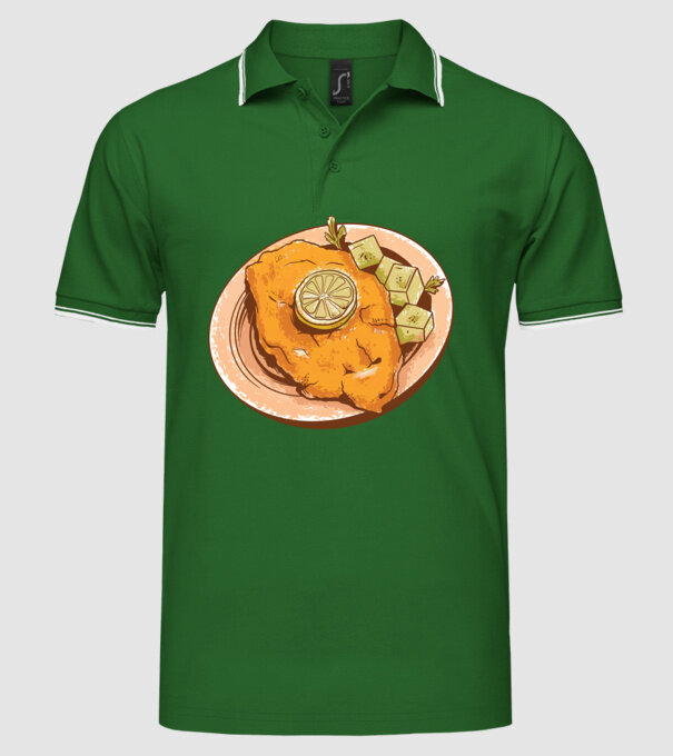 Șnițel vienez Wiener Schnitzel model verde pe tricou