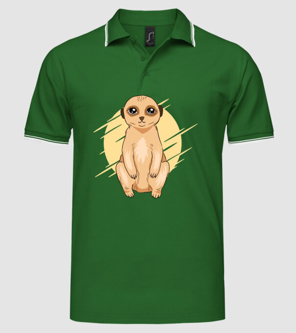 Suricată model verde pe tricou