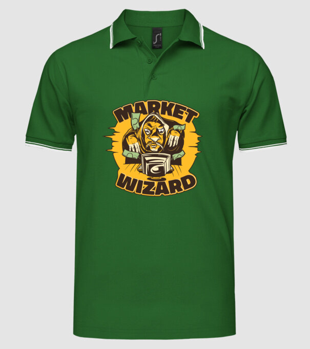 Guru al pieței bursiere model verde pe tricou