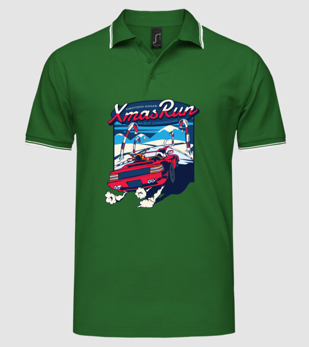 Xmas Outrun Retro Jucărie Crăciun model verde pe tricou
