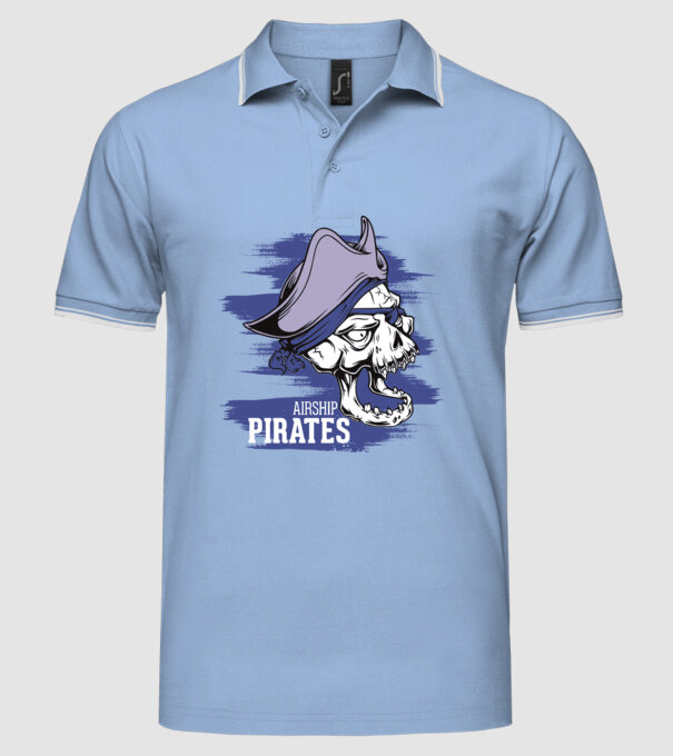 Airship Pirates 2 - Pirat model albastru deschis pe tricou