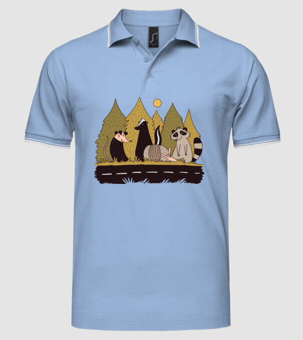 Animals Crossing model albastru deschis pe tricou
