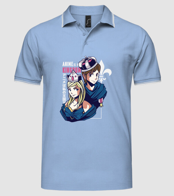 Anime este Regatul meu model albastru deschis pe tricou