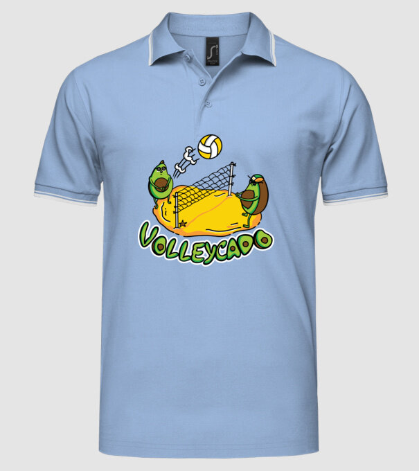 Avocado Volei model albastru deschis pe tricou