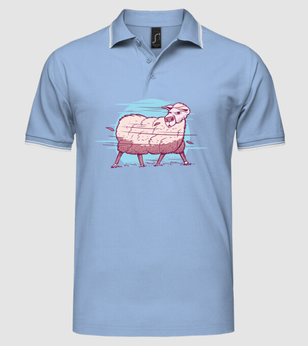 Miel în furtună model albastru deschis pe tricou