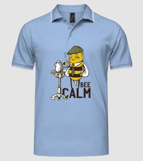 Bee Calm - Fii răbdător Albinuță model albastru deschis pe tricou