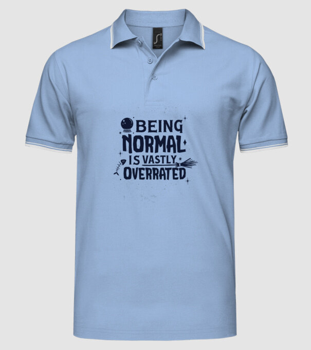 Being Normal is Vastly Overrated model albastru deschis pe tricou