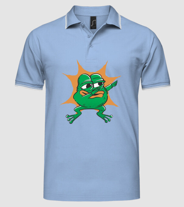 Broască DAB model albastru deschis pe tricou