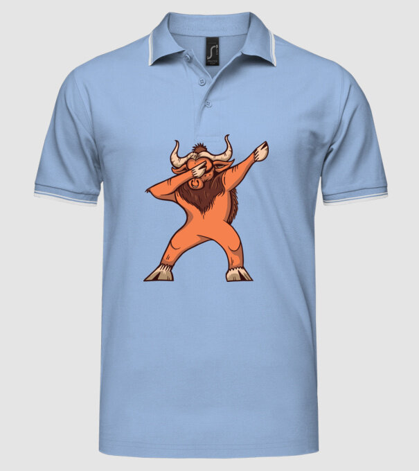 Bivol DAB model albastru deschis pe tricou