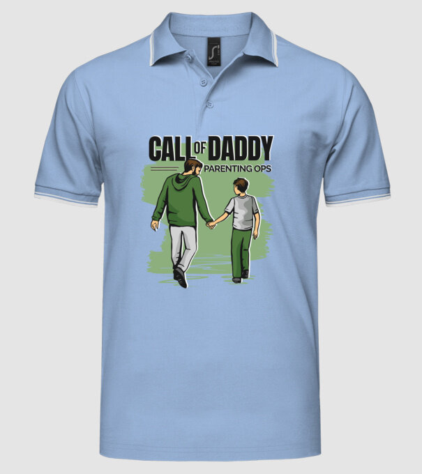 Call of Daddy - Pentru tata model albastru deschis pe tricou