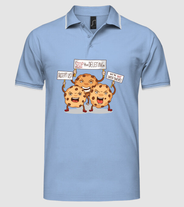 Protest Cookie model albastru deschis pe tricou