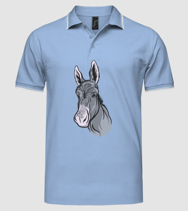 Măgăruș model albastru deschis pe tricou