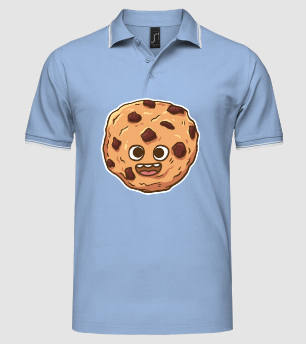 Cookie drăguț model albastru deschis pe tricou