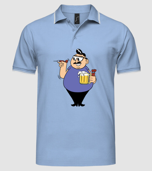 Jucător de darts model albastru deschis pe tricou