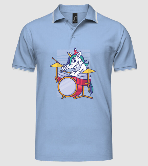 Unicorn Baterist Zi de naștere model albastru deschis pe tricou
