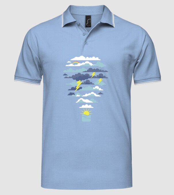 Nor Balon model albastru deschis pe tricou