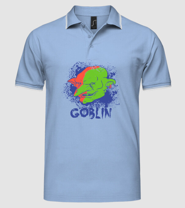 Goblin model albastru deschis pe tricou