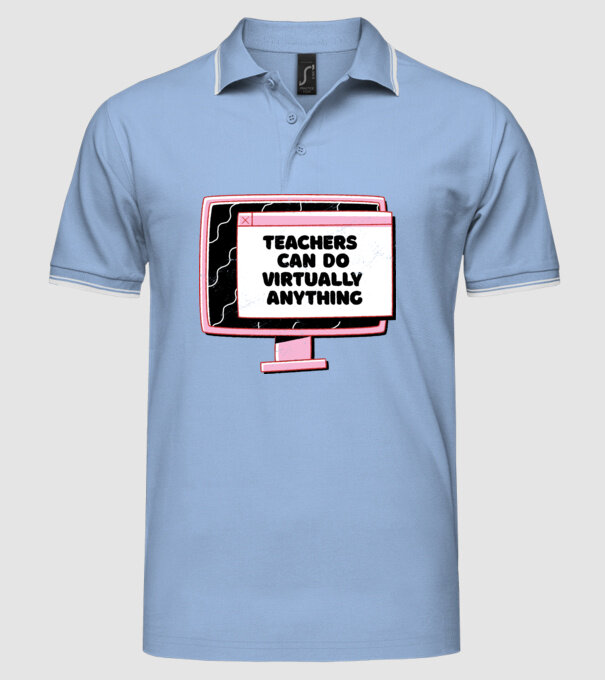 Home Office Pentru profesori model albastru deschis pe tricou