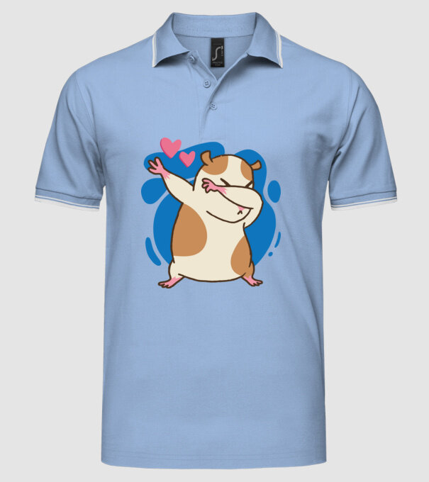 Hamster DAB model albastru deschis pe tricou